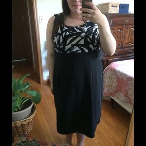 Black and White Sheath Dress